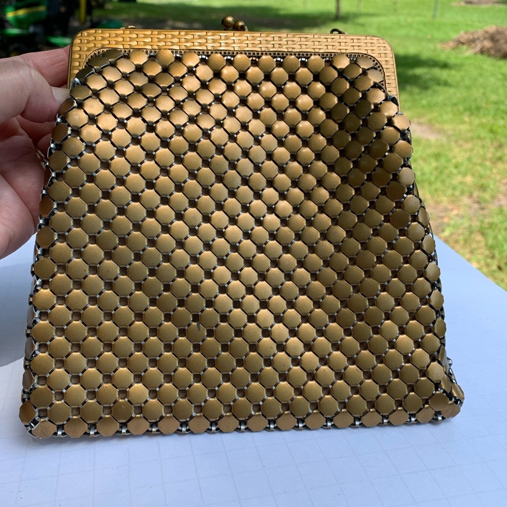 Whiting and Davis gold mesh purse